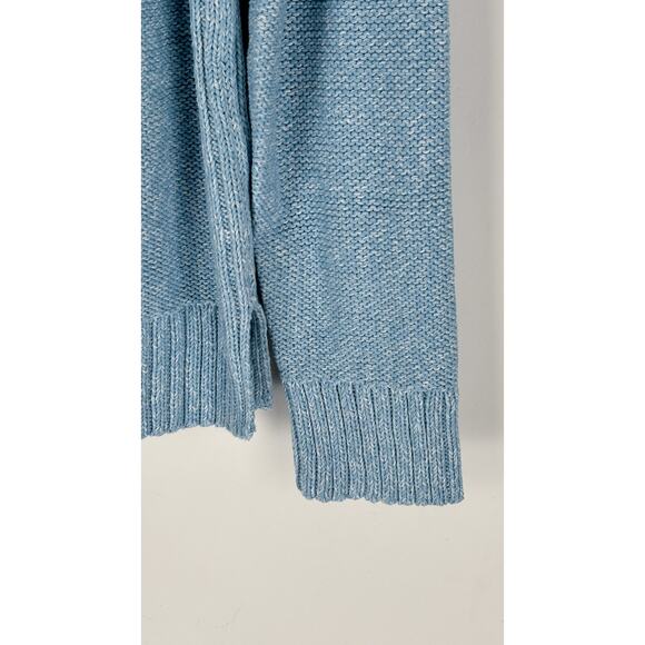 J Jill Crew Neck Knit Sweater Pullover Womens Size Small Mineral Blue White New - Picture 11 of 16